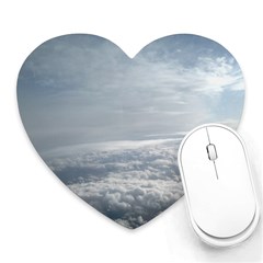 Sky Plane View Mouse Pad (heart) by yoursparklingshop