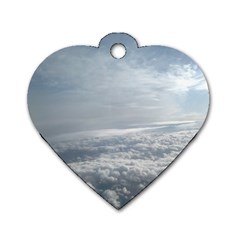 Sky Plane View Dog Tag Heart (one Sided)  by yoursparklingshop