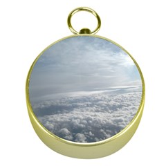 Sky Plane View Gold Compass