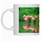 Flamingo Birds at lake White Coffee Mug Left