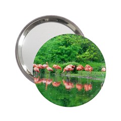 Flamingo Birds At Lake Handbag Mirror (2 25 ) by yoursparklingshop