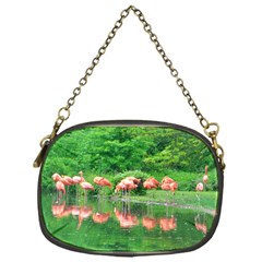 Flamingo Birds At Lake Chain Purse (one Side) by yoursparklingshop