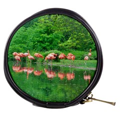 Flamingo Birds At Lake Mini Makeup Case