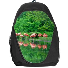 Flamingo Birds At Lake Backpack Bag by yoursparklingshop