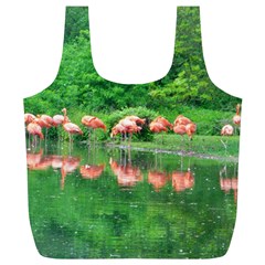 Flamingo Birds At Lake Reusable Bag (xl)