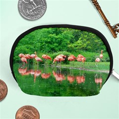 Flamingo Birds At Lake Accessory Pouch (medium)