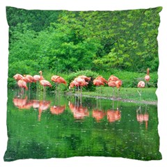 Flamingo Birds At Lake Standard Flano Cushion Case (one Side) by yoursparklingshop