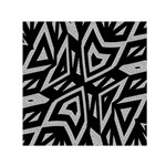 Geometric Tribal Print Small Satin Scarf (Square) Front