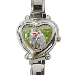 Grey Monkey Macaque Heart Italian Charm Watch 