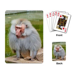 Grey Monkey Macaque Playing Cards Single Design