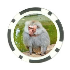 Grey Monkey Macaque Poker Chip