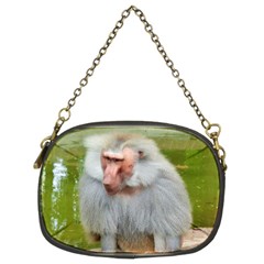 Grey Monkey Macaque Chain Purse (two Sided) 