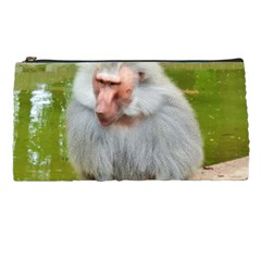 Grey Monkey Macaque Pencil Case