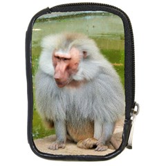 Grey Monkey Macaque Compact Camera Leather Case