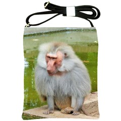 Grey Monkey Macaque Shoulder Sling Bag