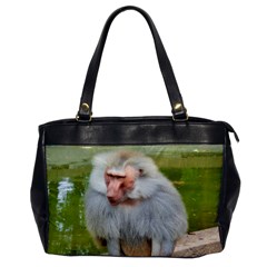 Grey Monkey Macaque Oversize Office Handbag (one Side)