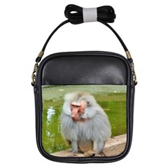 Grey Monkey Macaque Girl s Sling Bag