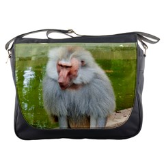 Grey Monkey Macaque Messenger Bag