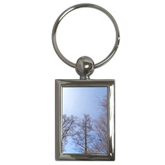 Large Trees In Sky Key Chain (rectangle)