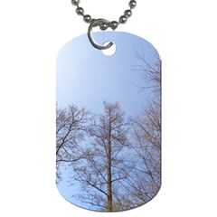 Large Trees In Sky Dog Tag (two-sided)  by yoursparklingshop