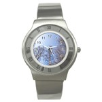 Large Trees in Sky Stainless Steel Watch (Slim) Front