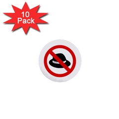 No Fedoras Mini Buttons (10 Pack)