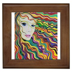 Inspirational Girl Framed Ceramic Tile