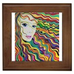 Inspirational Girl Framed Ceramic Tile Front