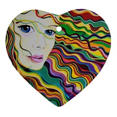 Inspirational Girl Heart Ornament by sjart