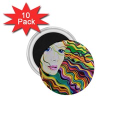 Inspirational Girl 1 75  Button Magnet (10 Pack)