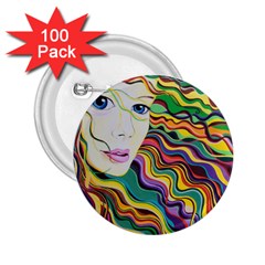 Inspirational Girl 2 25  Button (100 Pack) by sjart