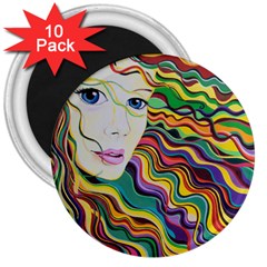 Inspirational Girl 3  Button Magnet (10 Pack)