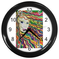 Inspirational Girl Wall Clock (black)