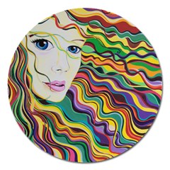 Inspirational Girl Magnet 5  (round)