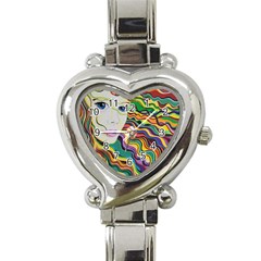 Inspirational Girl Heart Italian Charm Watch  by sjart