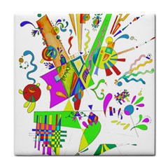 Splatter Life Ceramic Tile by sjart