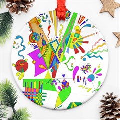 Splatter Life Round Ornament by sjart