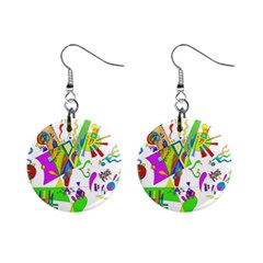 Splatter Life Mini Button Earrings by sjart