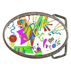 Splatter Life Belt Buckle (oval) by sjart