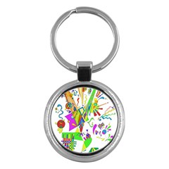 Splatter Life Key Chain (round) by sjart