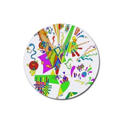 Splatter Life Drink Coaster (round) by sjart