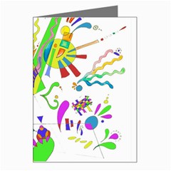 Splatter Life Greeting Card by sjart