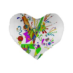 Splatter Life Standard 16  Premium Heart Shape Cushion 