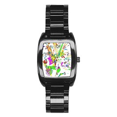 Splatter Life Stainless Steel Barrel Watch by sjart