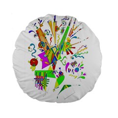 Splatter Life Standard 15  Premium Flano Round Cushion  by sjart