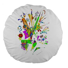 Splatter Life Large 18  Premium Flano Round Cushion  by sjart