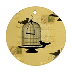 Victorian Birdcage Round Ornament by boho