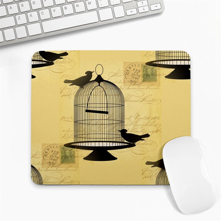 Victorian Birdcage Large Mouse Pad (Rectangle)