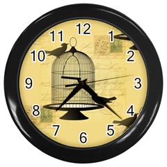 Victorian Birdcage Wall Clock (black)