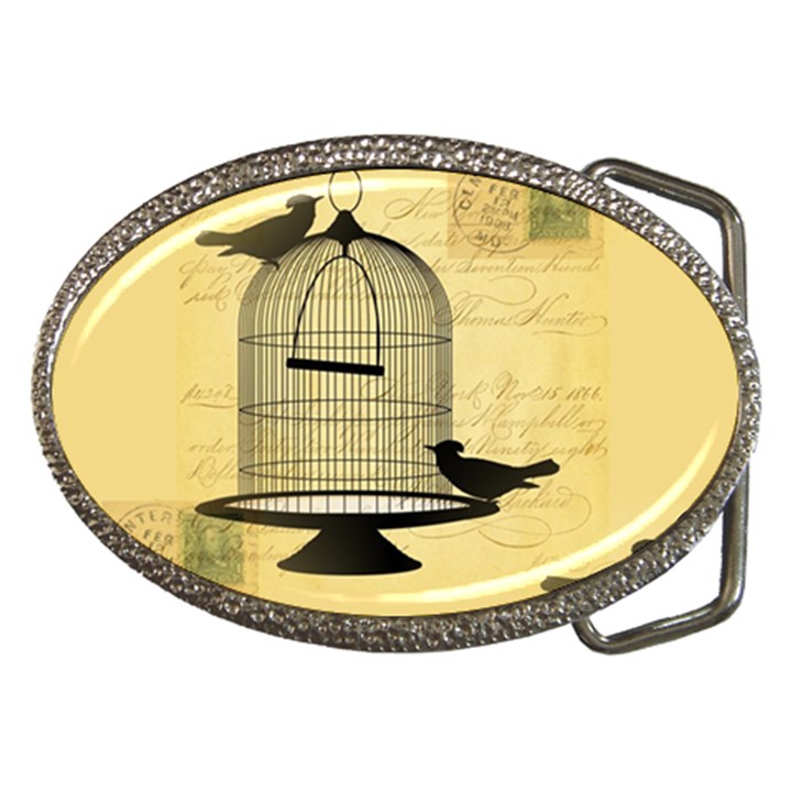 Victorian Birdcage Belt Buckle (Oval)